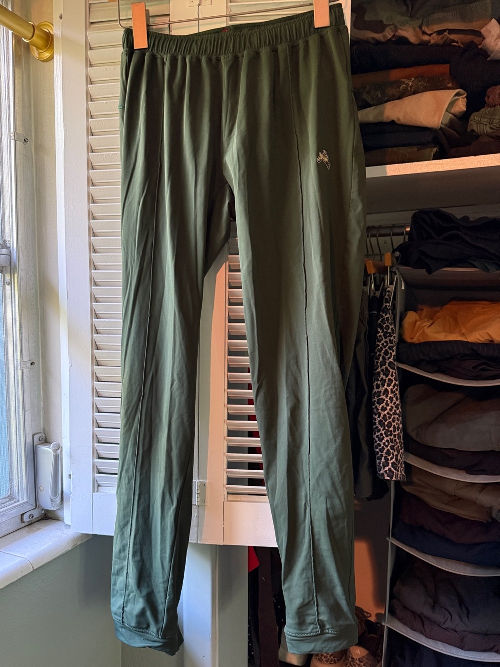 Tracksmith jogger pants green